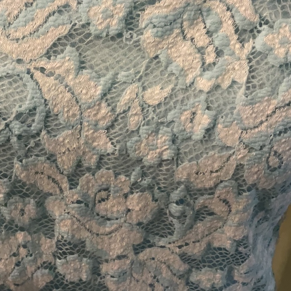 Hollister Elegant Lace Top in Light Blue size Large - Picture 5 of 6